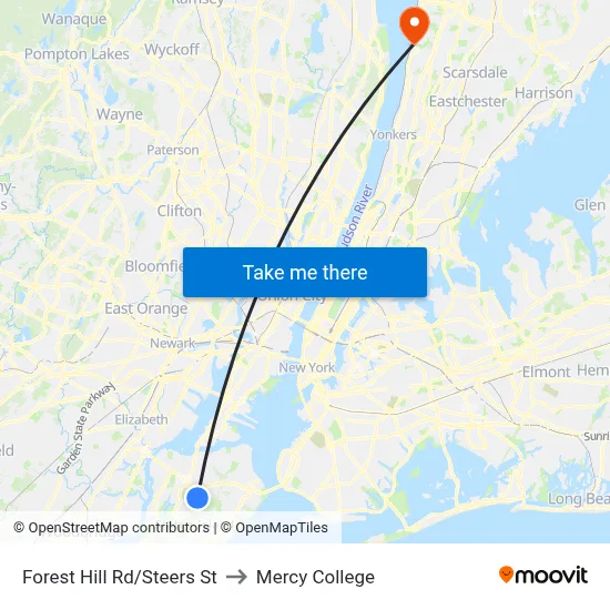 Forest Hill Rd/Steers  St to Mercy College map