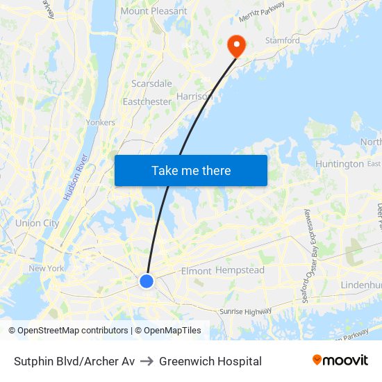 Sutphin Blvd/Archer Av to Greenwich Hospital map