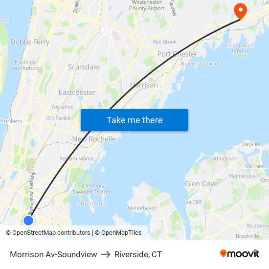 Morrison Av-Soundview to Riverside, CT map