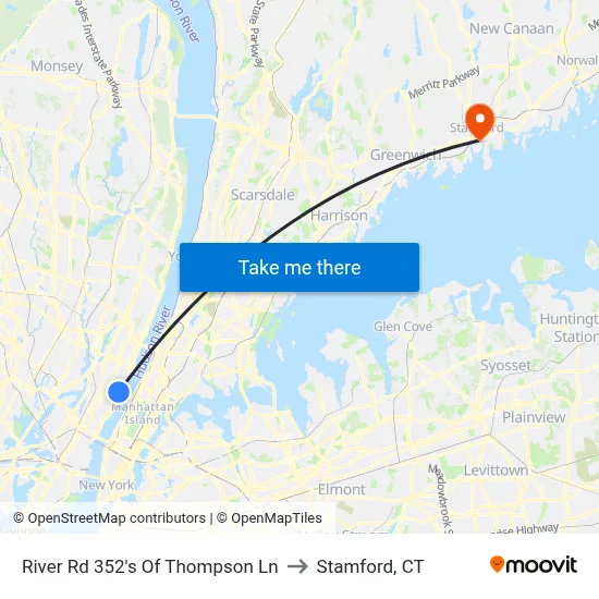 River Rd 352's Of Thompson Ln to Stamford, CT map