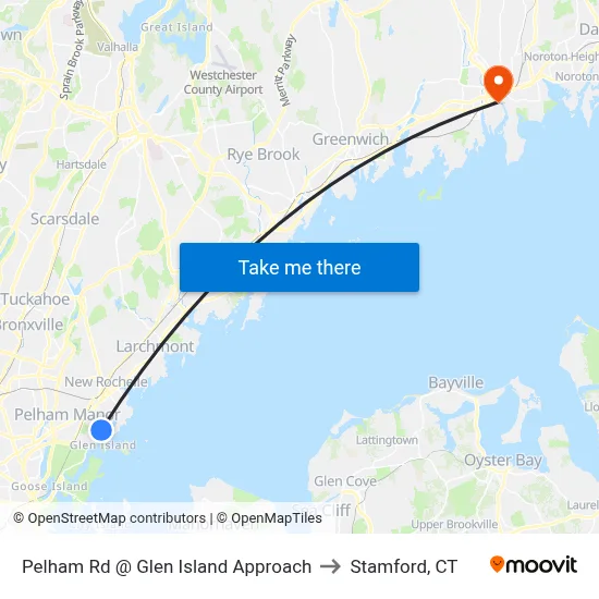 Pelham Rd @ Glen Island Approach to Stamford, CT map