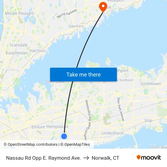 Nassau Rd Opp E. Raymond Ave. to Norwalk, CT map