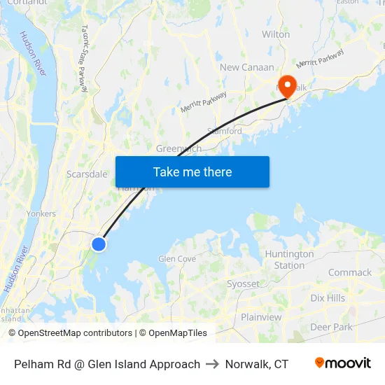 Pelham Rd @ Glen Island Approach to Norwalk, CT map