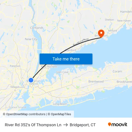 River Rd 352's Of Thompson Ln to Bridgeport, CT map