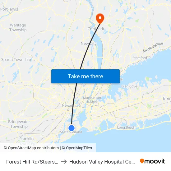 Forest Hill Rd/Steers  St to Hudson Valley Hospital Center map