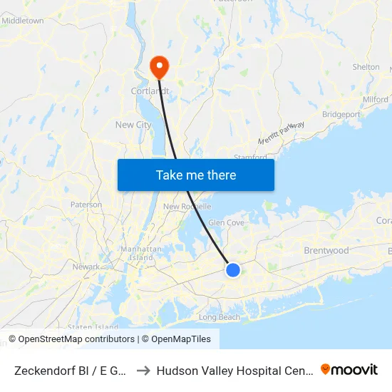 Zeckendorf Bl / E Gate to Hudson Valley Hospital Center map