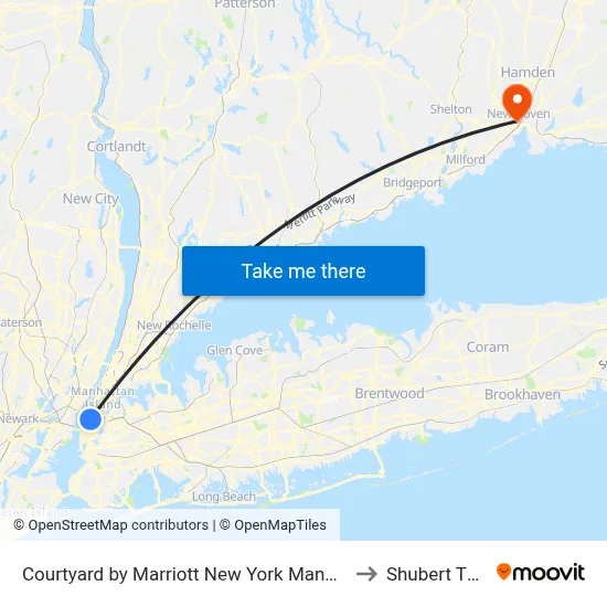 Courtyard by Marriott New York Manhattan Chelsea to Shubert Theater map