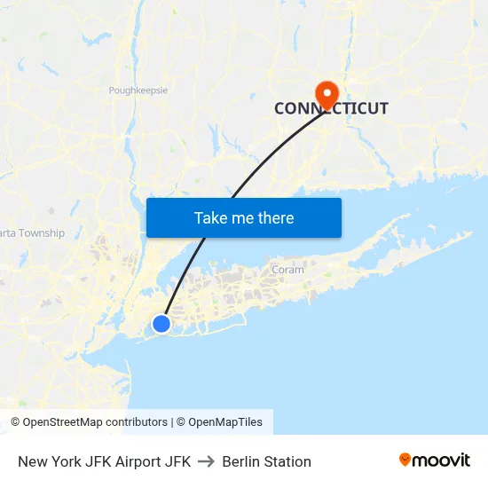New York JFK Airport JFK to Berlin Station map