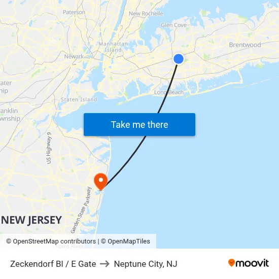 Zeckendorf Bl / E Gate to Neptune City, NJ map