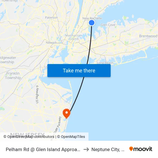 Pelham Rd @ Glen Island Approach to Neptune City, NJ map
