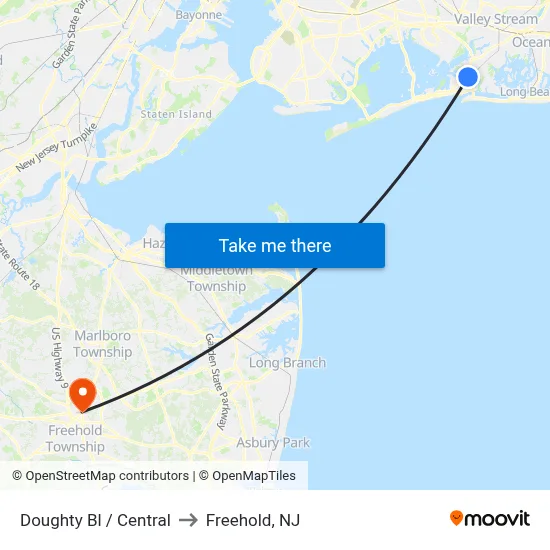 Doughty Bl / Central to Freehold, NJ map