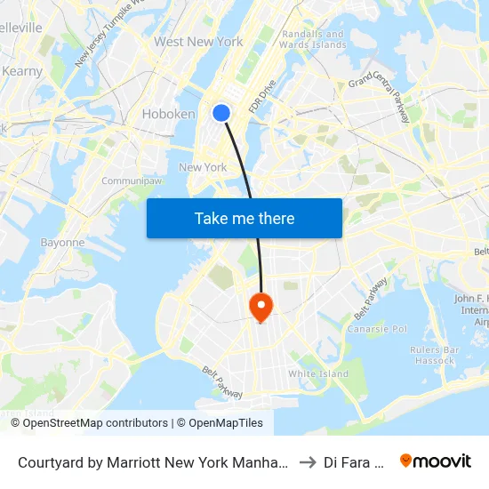 Courtyard by Marriott New York Manhattan Chelsea to Di Fara Pizza map