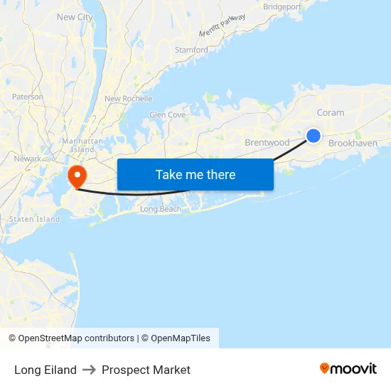 Long Eiland to Prospect Market map