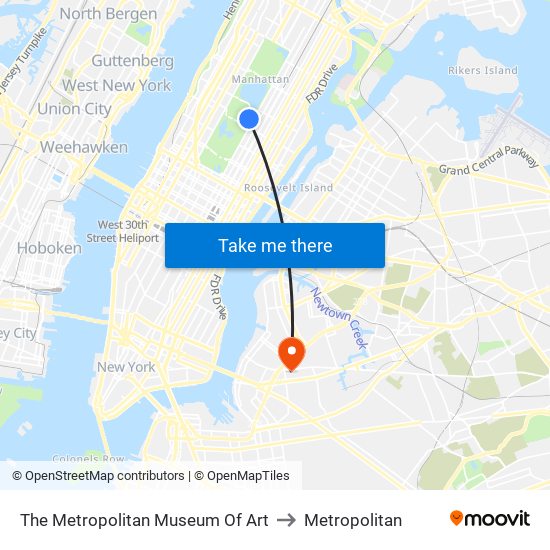 The Metropolitan Museum Of Art to Metropolitan map