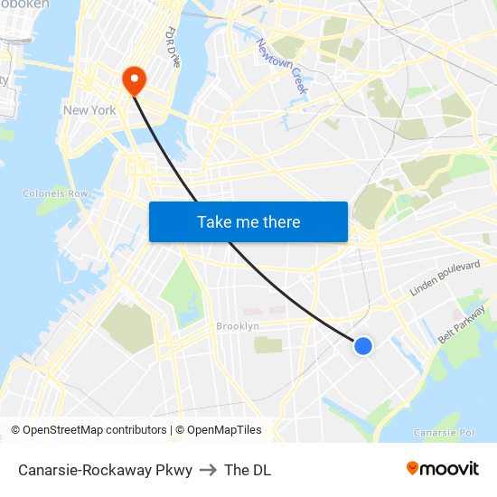 Canarsie-Rockaway Pkwy to The DL map