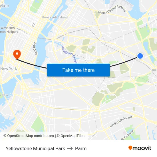 Yellowstone Municipal Park to Parm map