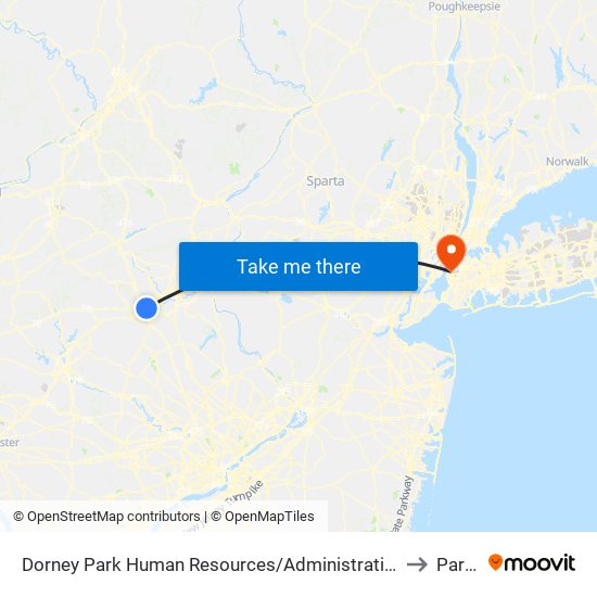 Dorney Park Human Resources/Administration to Parm map