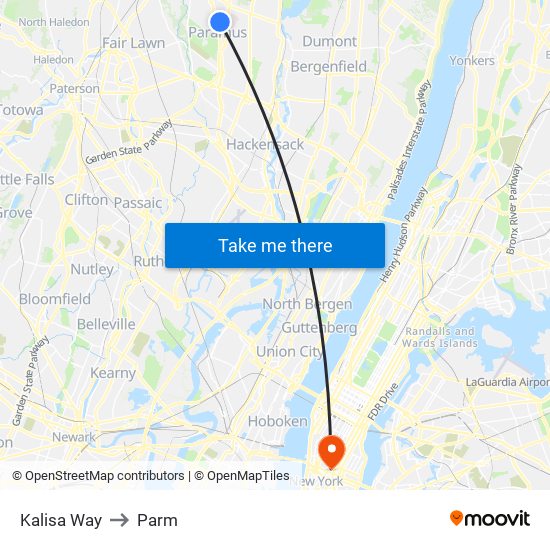 Kalisa Way to Parm map