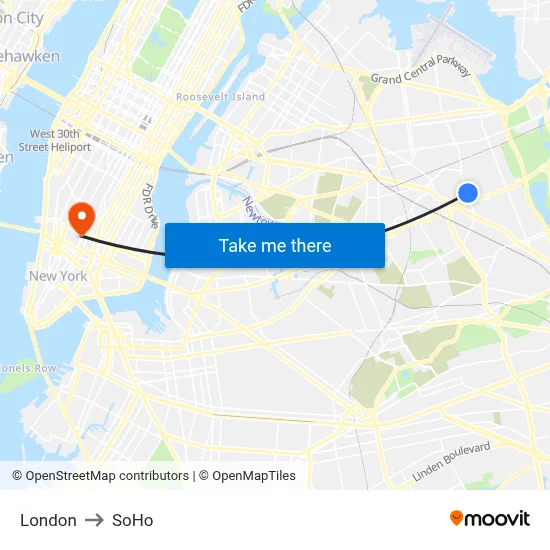 London to SoHo map