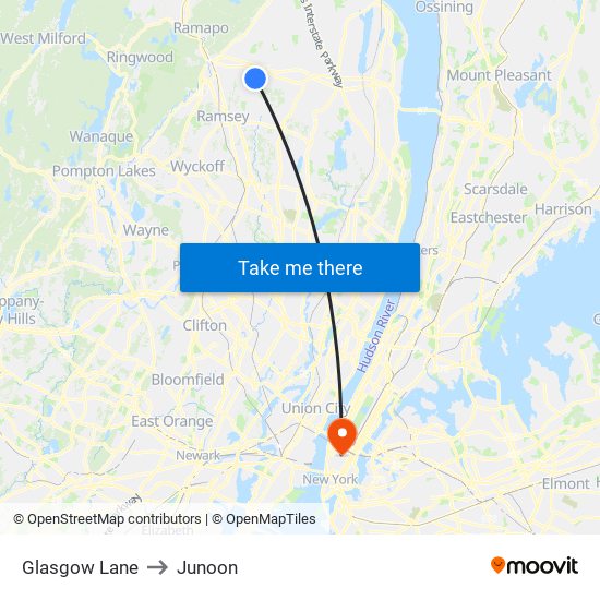 Glasgow Lane to Junoon map