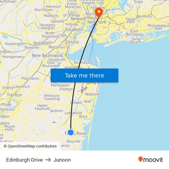 Edinburgh Drive to Junoon map