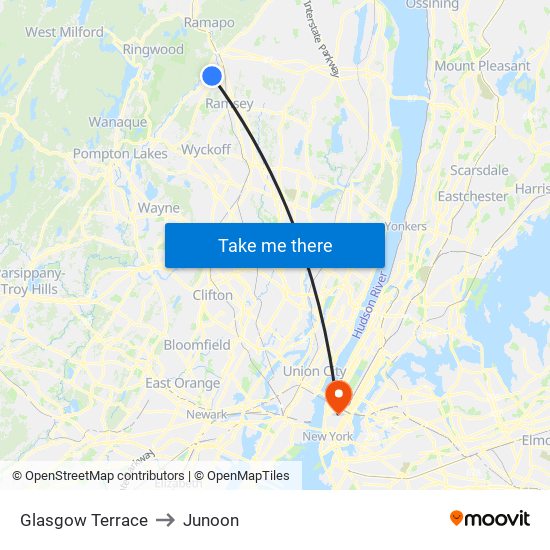 Glasgow Terrace to Junoon map