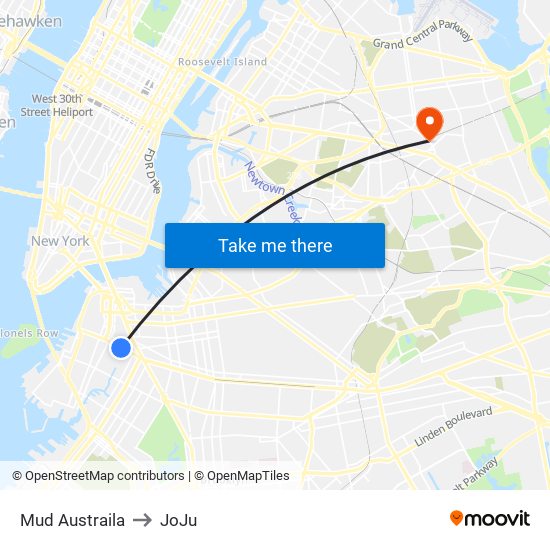 Mud Austraila to JoJu map