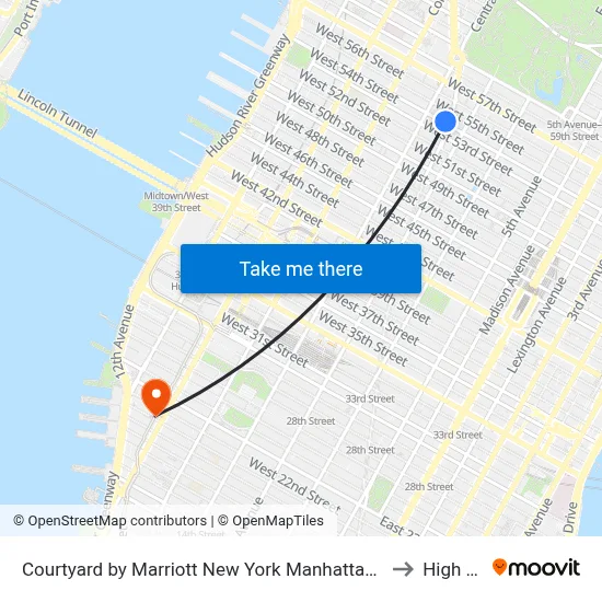 Courtyard by Marriott New York Manhattan/Central Park to High Line map