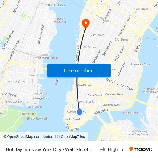 Holiday Inn New York City - Wall Street by IHG to High Line map