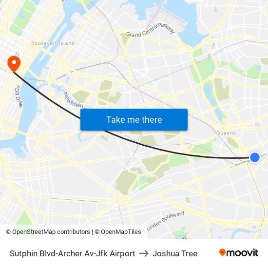 Sutphin Blvd-Archer Av-Jfk Airport to Joshua Tree map