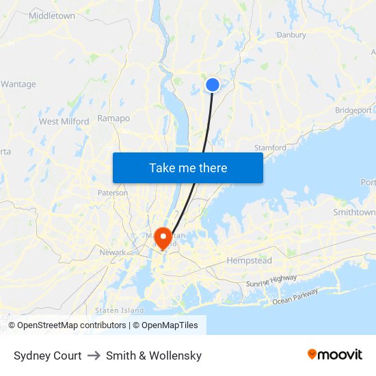 Sydney Court to Smith & Wollensky map