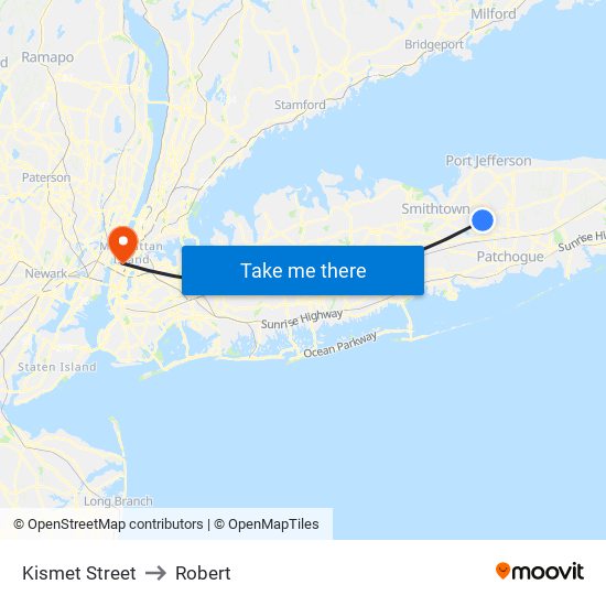 Kismet Street to Robert map