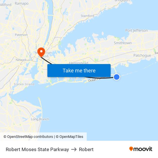 Robert Moses State Parkway to Robert map