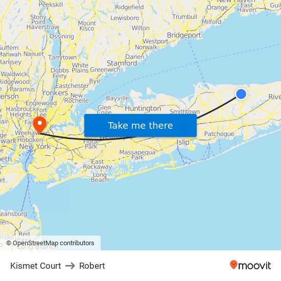 Kismet Court to Robert map