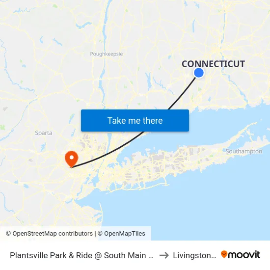 Plantsville Park & Ride @ South Main St (Ct 10) to Livingston, NJ map