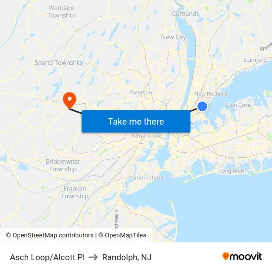 Asch Loop/Alcott Pl to Randolph, NJ map