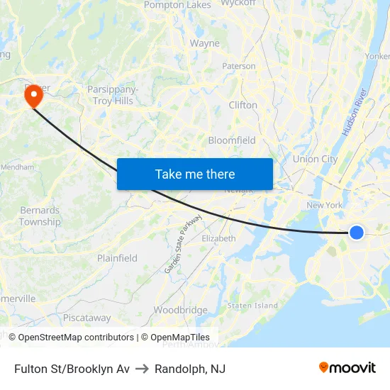 Fulton St/Brooklyn Av to Randolph, NJ map