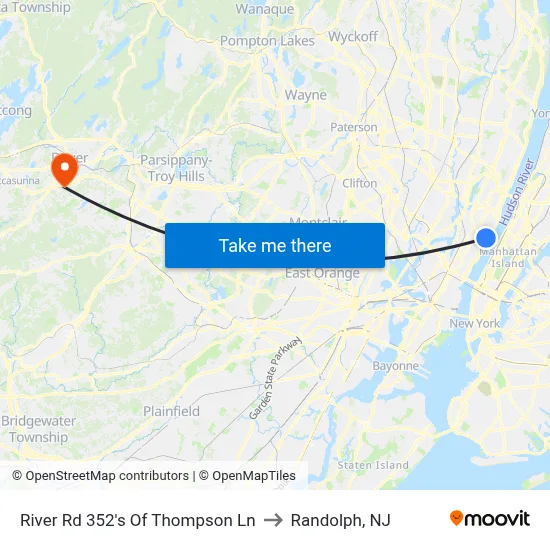 River Rd 352's Of Thompson Ln to Randolph, NJ map