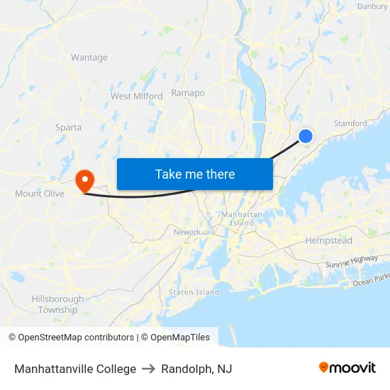Manhattanville College to Randolph, NJ map