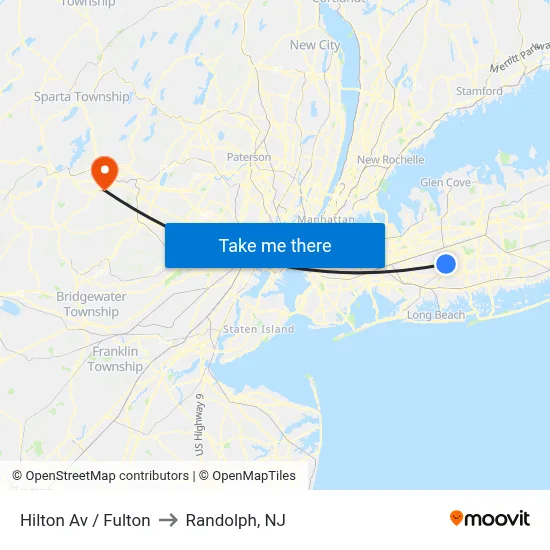 Hilton Av / Fulton to Randolph, NJ map
