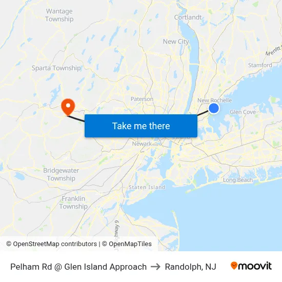 Pelham Rd @ Glen Island Approach to Randolph, NJ map
