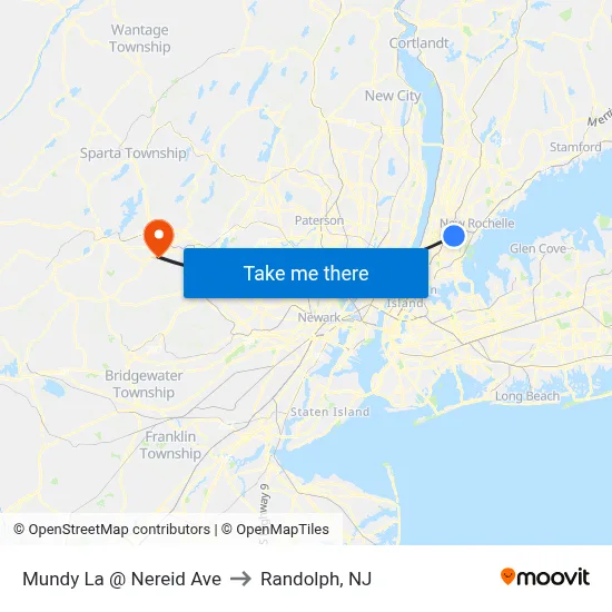 Mundy La @ Nereid Ave to Randolph, NJ map