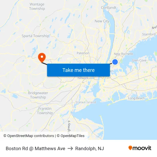Boston Rd @ Matthews Ave to Randolph, NJ map
