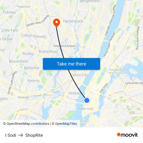 I Sodi to ShopRite map