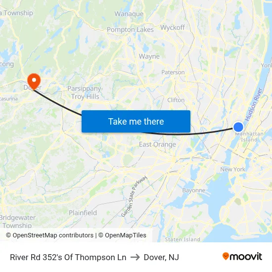 River Rd 352's Of Thompson Ln to Dover, NJ map