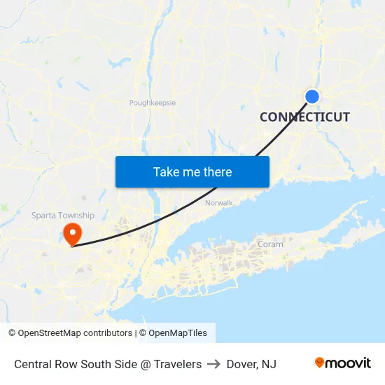 Central Row South Side @ Travelers to Dover, NJ map