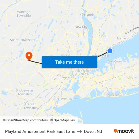 Playland Amusement Park East Lane to Dover, NJ map