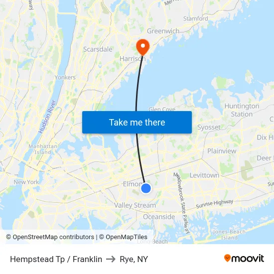 Hempstead Tp / Franklin to Rye, NY map