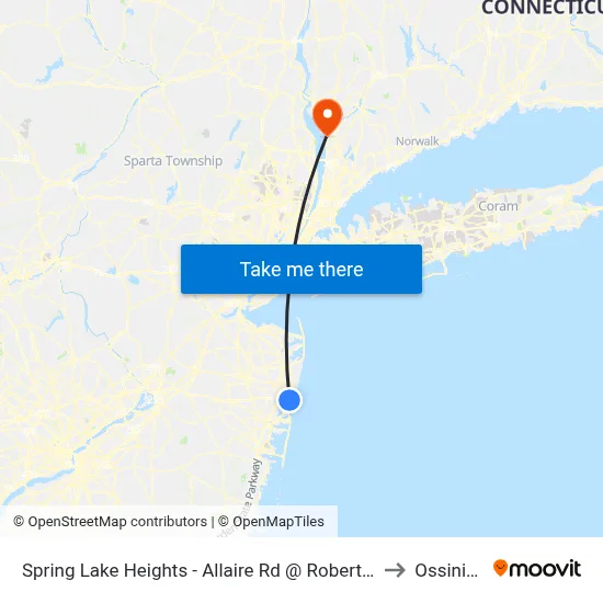 Spring Lake Heights - Allaire Rd @ Robertson Park (Southbound) to Ossining, NY map
