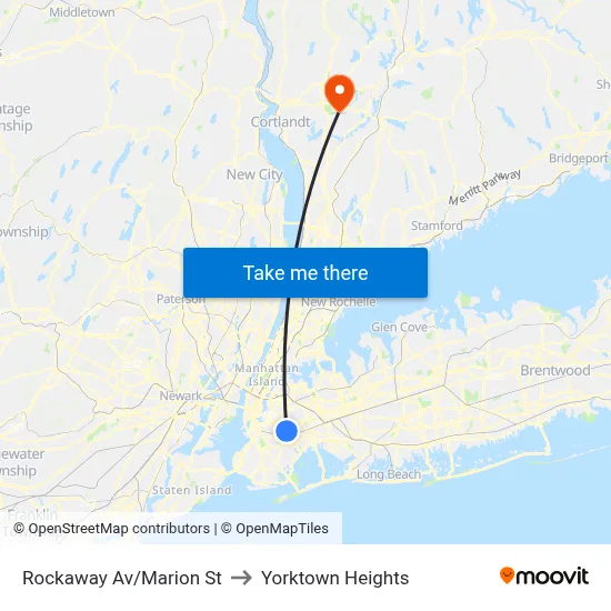 Rockaway Av/Marion St to Yorktown Heights map